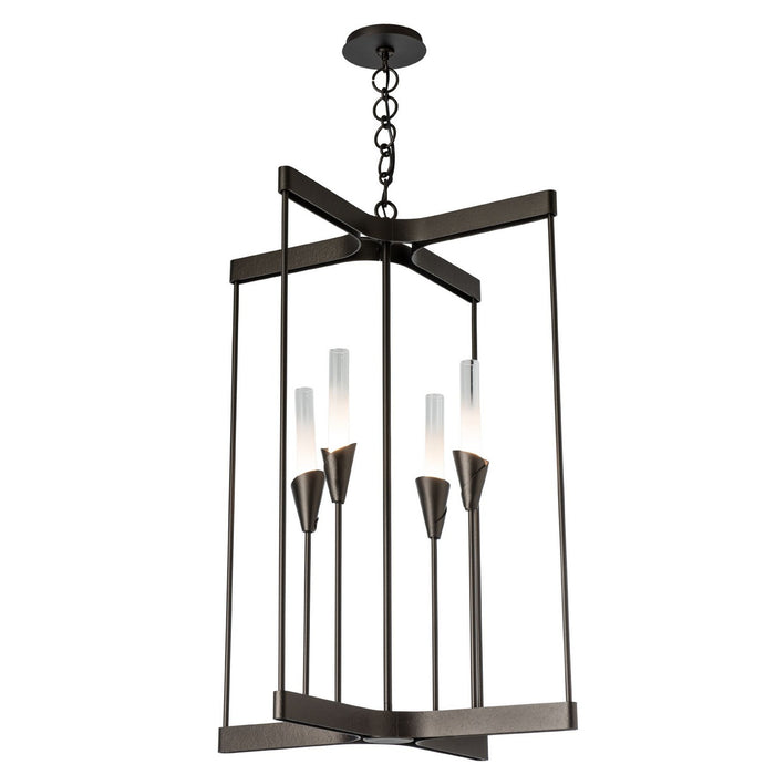 Hubbardton Forge - 101700-SKT-14-WC0821 - Four Light Chandelier - Lilium - Oil Rubbed Bronze