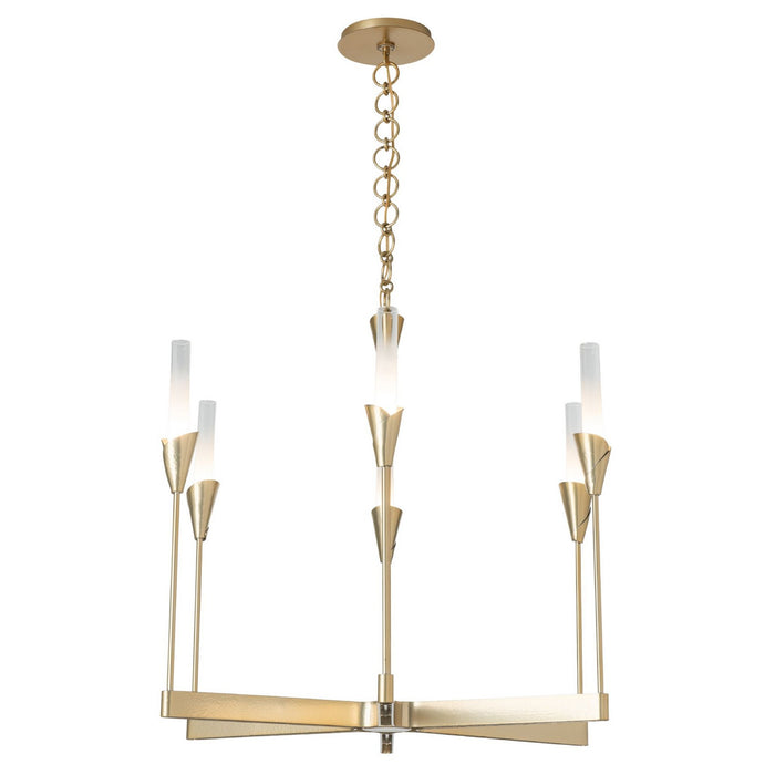 Hubbardton Forge - 101702-SKT-86-WC0821 - Six Light Chandelier - Lilium - Modern Brass