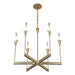 Hubbardton Forge - 101702-SKT-86-WC0821 - Six Light Chandelier - Lilium - Modern Brass