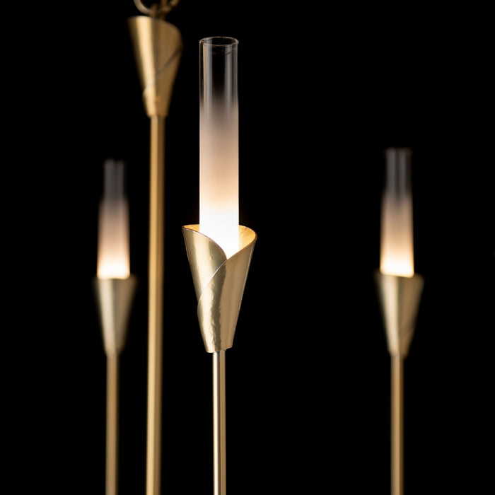 Hubbardton Forge - 101702-SKT-86-WC0821 - Six Light Chandelier - Lilium - Modern Brass