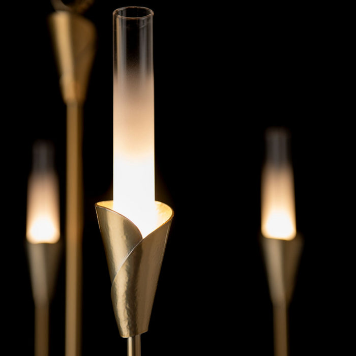 Hubbardton Forge - 101702-SKT-86-WC0821 - Six Light Chandelier - Lilium - Modern Brass
