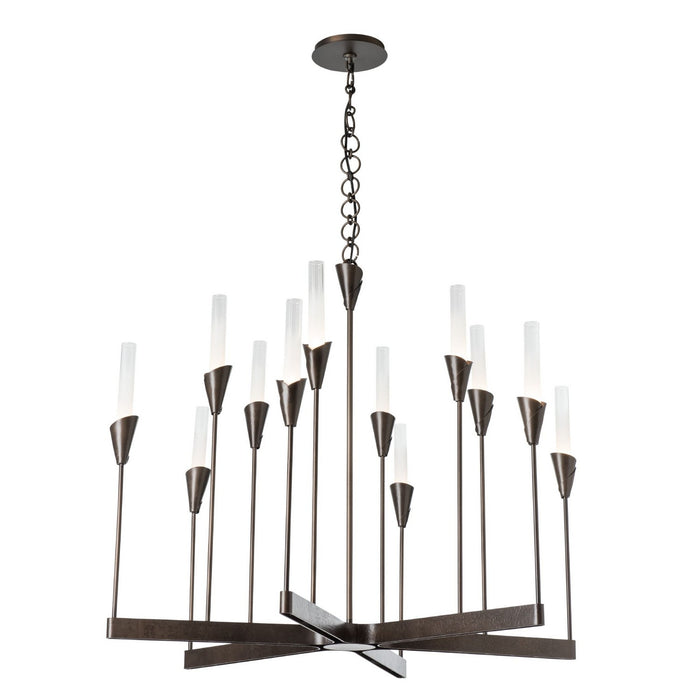 Hubbardton Forge - 101706-SKT-07-WC0821 - 12 Light Chandelier - Lilium - Dark Smoke