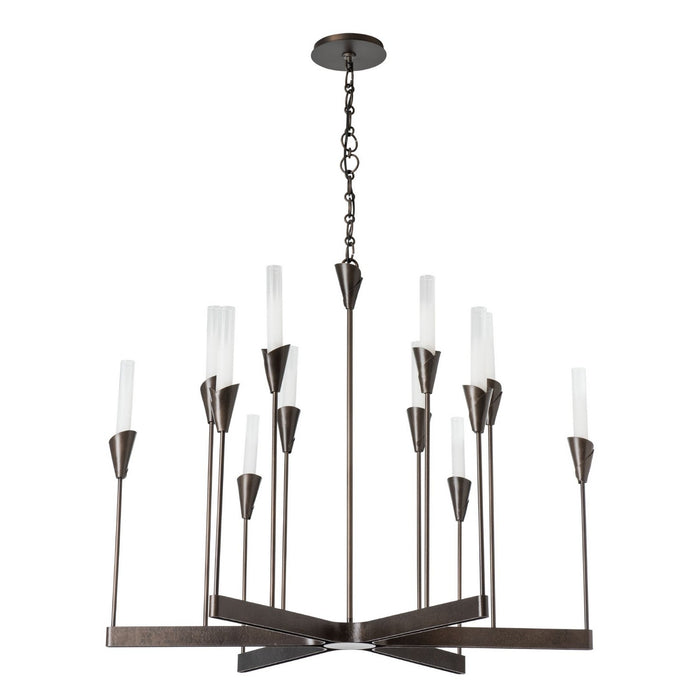 Hubbardton Forge - 101706-SKT-07-WC0821 - 12 Light Chandelier - Lilium - Dark Smoke
