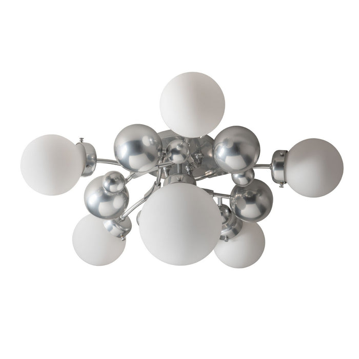 Hubbardton Forge - 128716-SKT-85-GG0639 - Six Light Semi-Flush Mount - Sprig - Sterling