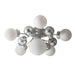Hubbardton Forge - 128716-SKT-85-GG0639 - Six Light Semi-Flush Mount - Sprig - Sterling