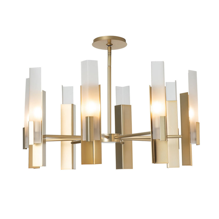 Hubbardton Forge - 132045-SKT-MULT-86-FD0828 - Eight Light Pendant - Summit - Modern Brass