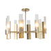 Hubbardton Forge - 132045-SKT-MULT-86-FD0828 - Eight Light Pendant - Summit - Modern Brass