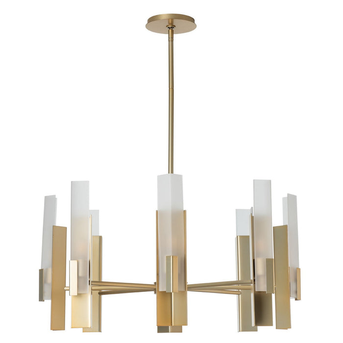 Hubbardton Forge - 132045-SKT-MULT-86-FD0828 - Eight Light Pendant - Summit - Modern Brass