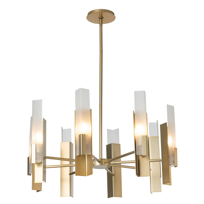 Hubbardton Forge - 132045-SKT-MULT-86-FD0828 - Eight Light Pendant - Summit - Modern Brass