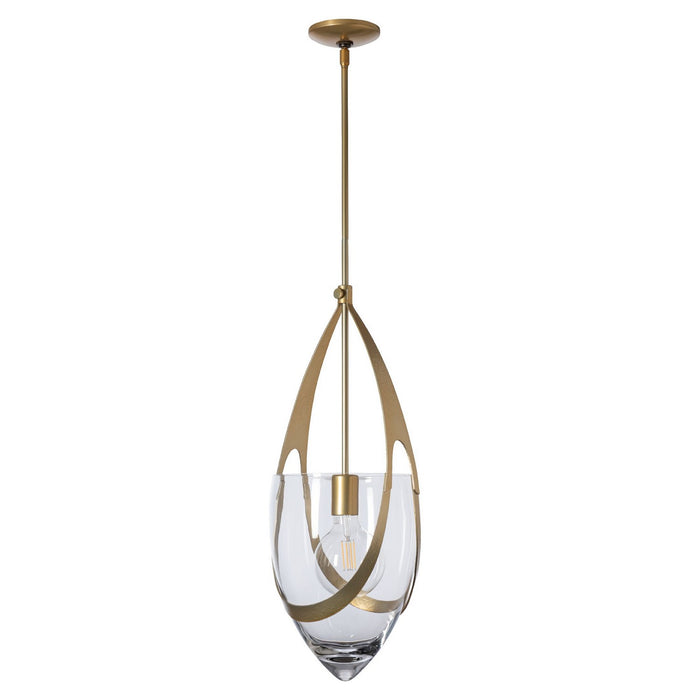 Hubbardton Forge - 187468-SKT-MULT-86-ZM0838 - One Light Pendant - Vaso - Modern Brass
