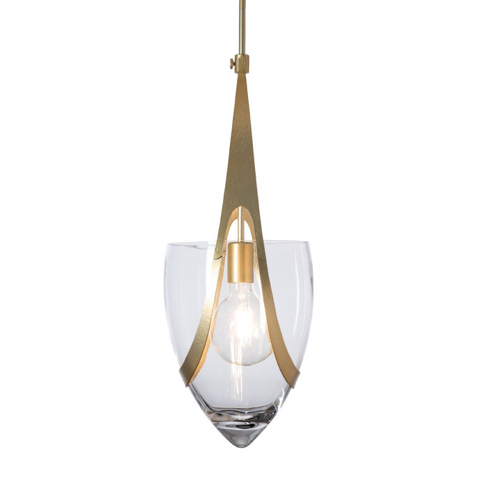 Hubbardton Forge - 187468-SKT-MULT-86-ZM0838 - One Light Pendant - Vaso - Modern Brass