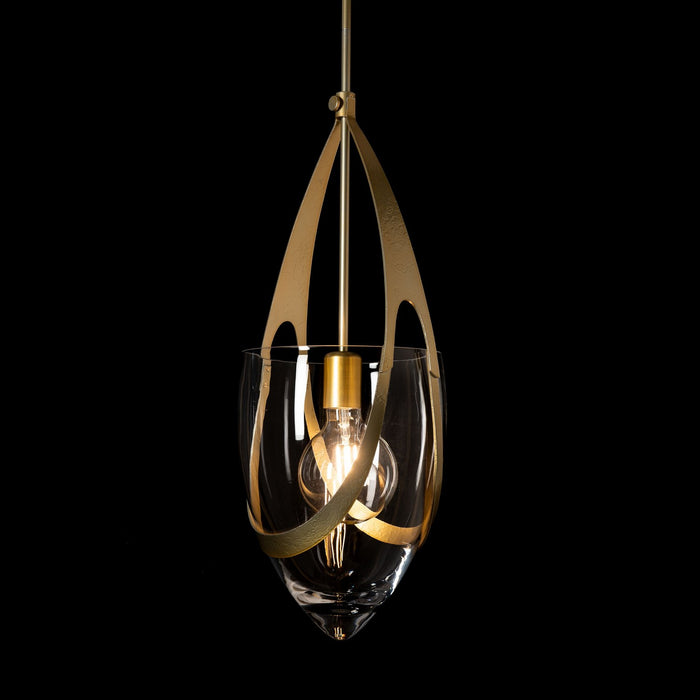 Hubbardton Forge - 187468-SKT-MULT-86-ZM0838 - One Light Pendant - Vaso - Modern Brass