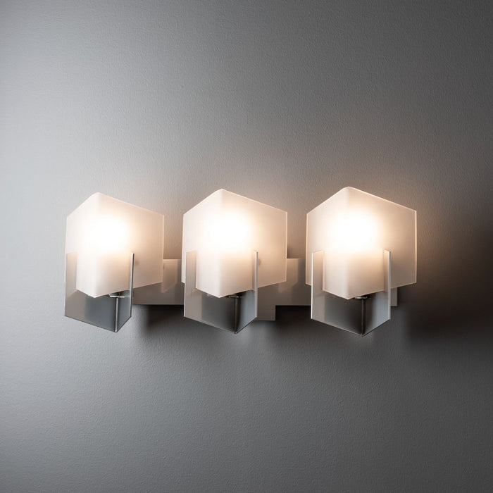 Hubbardton Forge - 201357-SKT-85-GG0816 - Three Light Bath Sconce - Prisma - Sterling