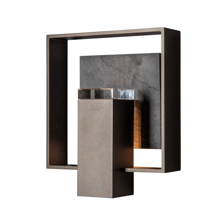 Hubbardton Forge - 302660-SKT-14-SL-ZM0850 - One Light Outdoor Wall Sconce - Shadow Box - Coastal Oil Rubbed Bronze