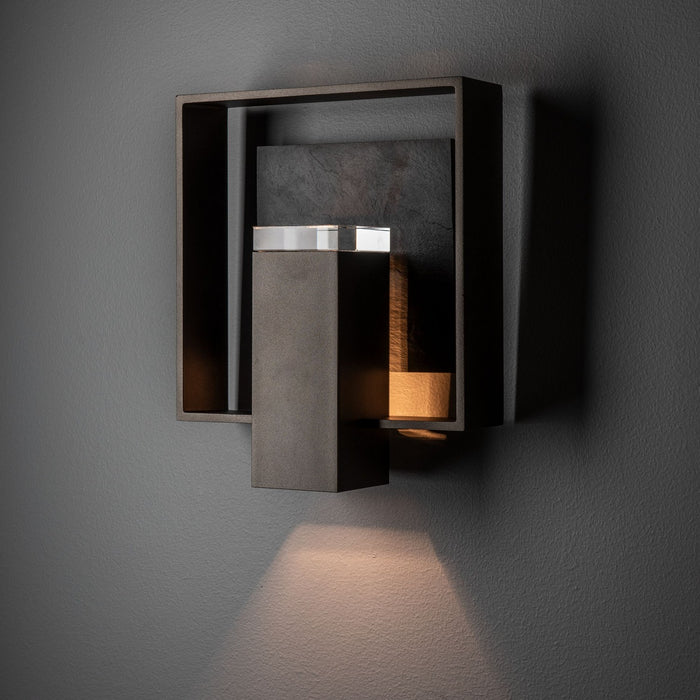 Hubbardton Forge - 302662-SKT-14-SL-ZM0850 - One Light Outdoor Wall Sconce - Shadow Box - Coastal Oil Rubbed Bronze