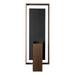 Hubbardton Forge - 302664-SKT-75-SL-ZM0850 - Two Light Outdoor Wall Sconce - Shadow Box - Coastal Bronze