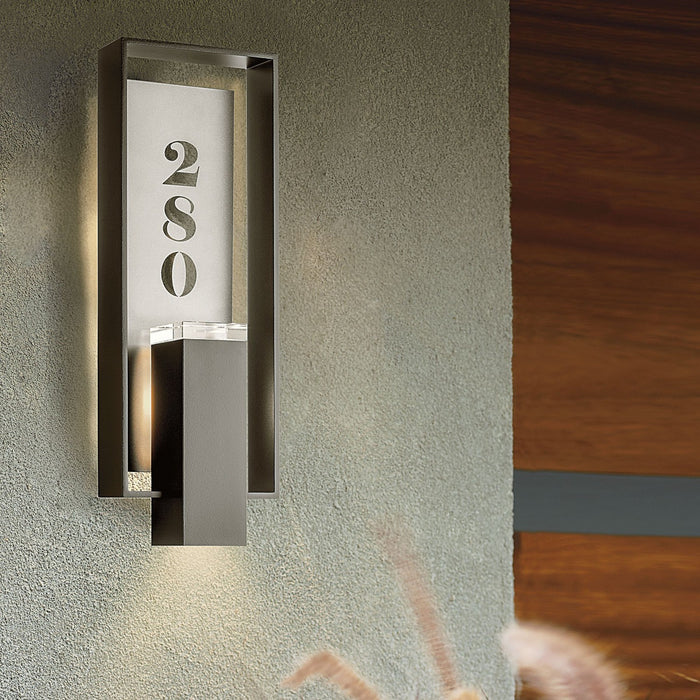 Hubbardton Forge - 302665-SKT-80-78-ZM0850 - One Light Outdoor Wall Sconce - Shadow Box - Coastal Black