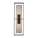 Hubbardton Forge - 302667-SKT-80-78-ZM0850 - Two Light Outdoor Wall Sconce - Shadow Box - Coastal Black