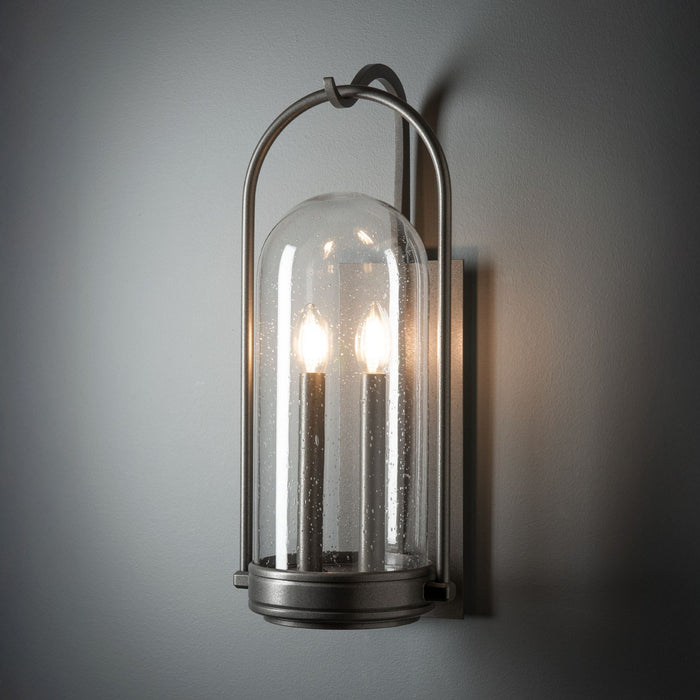 Hubbardton Forge - 305212-SKT-20-II0825 - Two Light Outdoor Wall Sconce - Davis - Coastal Natural Iron