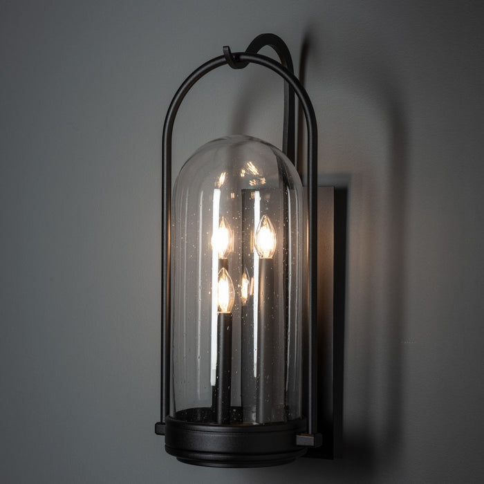 Hubbardton Forge - 305213-SKT-80-II0826 - Three Light Outdoor Wall Sconce - Davis - Coastal Black