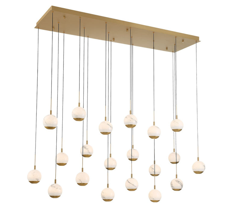 Lib & Co. - 12240-030 - LED Chandelier - Baveno - Painted Antique Brass