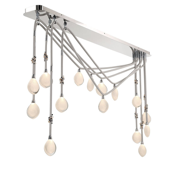 Lib & Co. - 12177-01 - LED Chandelier - Bellissima - Silver Sleeves