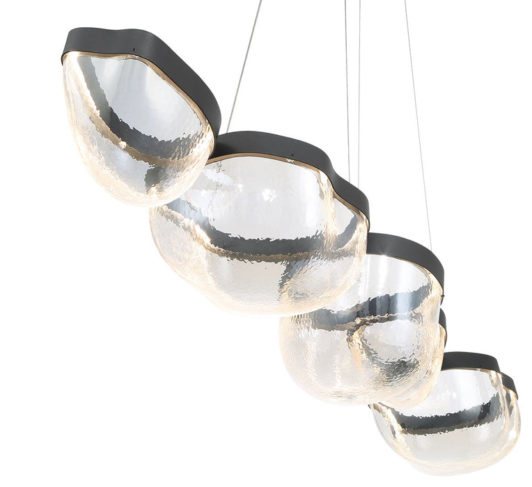 Lib & Co. - 12239-08 - LED Chandelier - Aveah - Sand Black