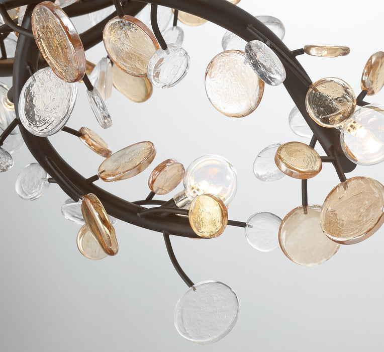 Lib & Co. - 12224-043 - LED Chandelier - Pisa - Black with Gold Accent