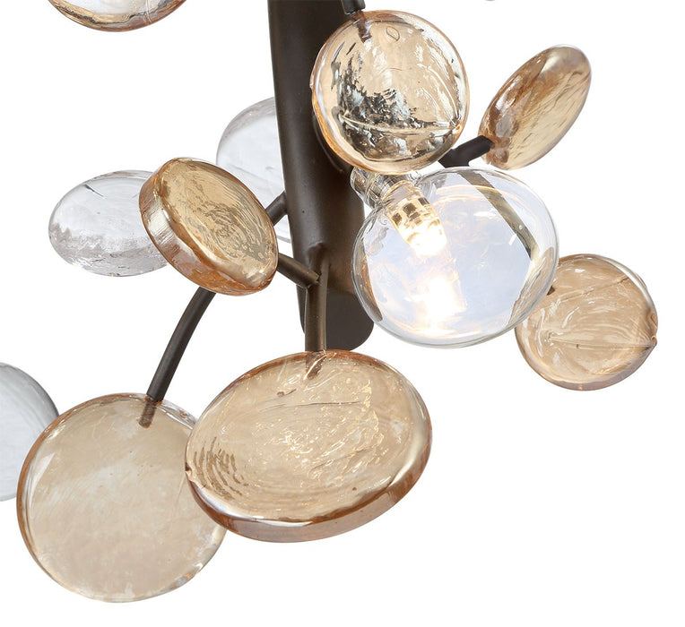 Lib & Co. - 12224-043 - LED Chandelier - Pisa - Black with Gold Accent