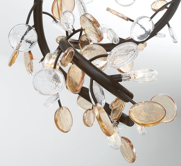 Lib & Co. - 12196-043 - LED Chandelier - Pisa - Black with Gold Accent