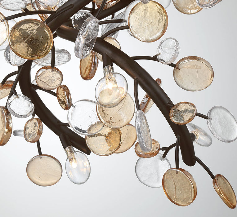 Lib & Co. - 12196-043 - LED Chandelier - Pisa - Black with Gold Accent