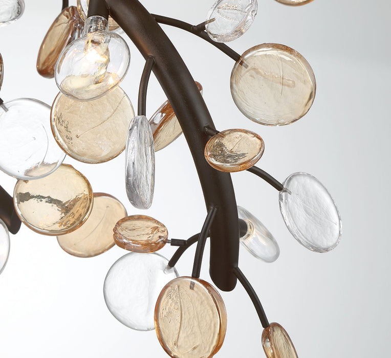 Lib & Co. - 12196-043 - LED Chandelier - Pisa - Black with Gold Accent