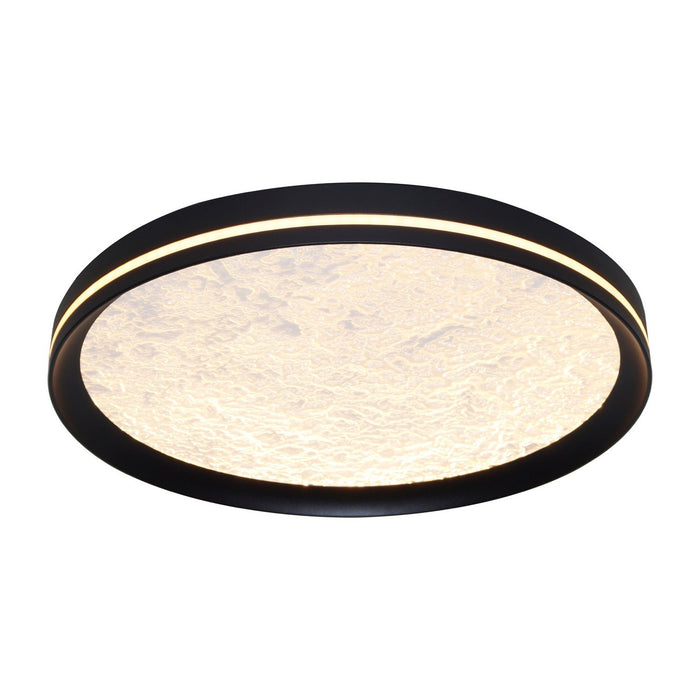 Artcraft - AC6873BK - LED Flush Mount - Luna - Black