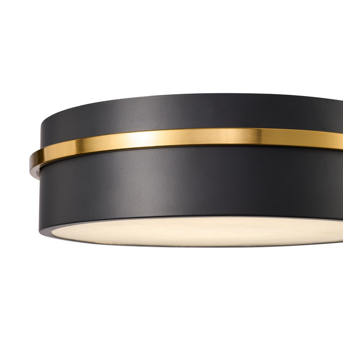 Artcraft - AC6990BB - LED Flush Mount - Dax - Black, Brass