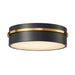 Artcraft - AC6990BB - LED Flush Mount - Dax - Black, Brass
