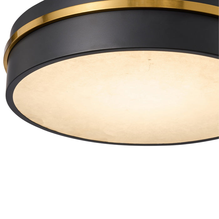 Artcraft - AC6991BB - LED Flush Mount - Dax - Black, Brass