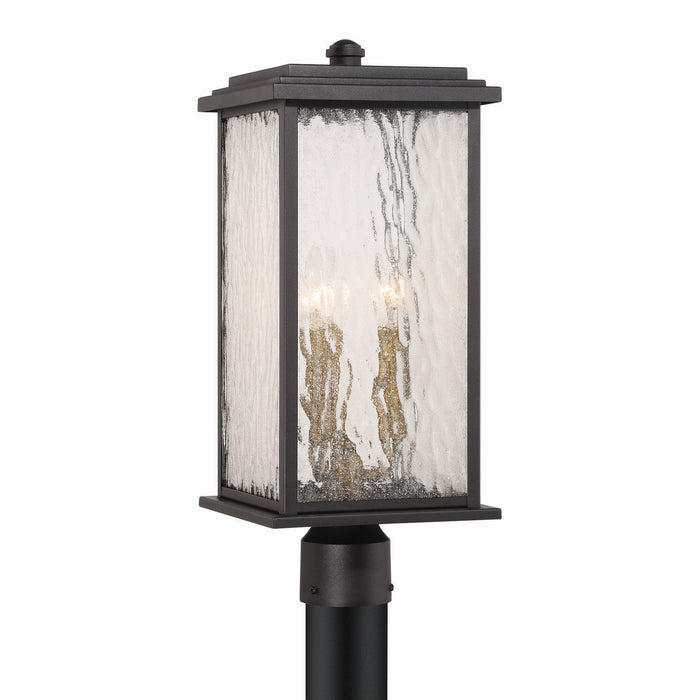 Artcraft - AC9273BK - Three Light Outdoor Post Mount - Estate - Black, Brass