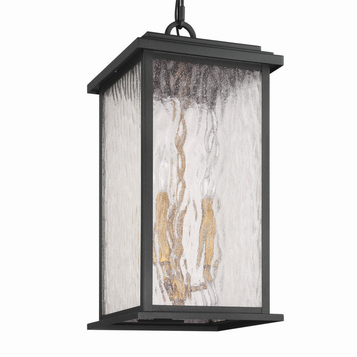 Artcraft - AC9275BK - Three Light Outdoor Pendant - Estate - Black, Brass