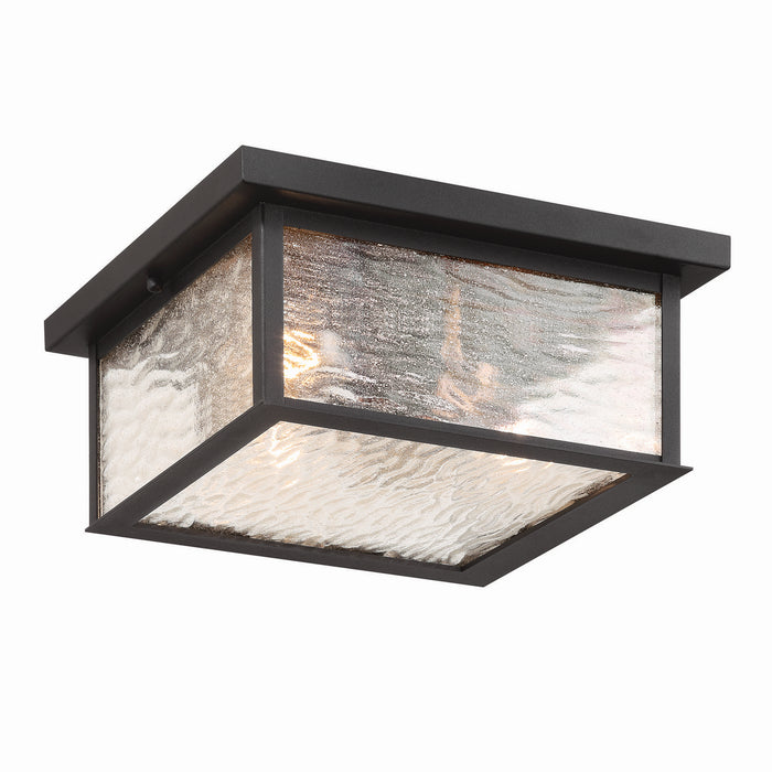 Artcraft - AC9276BK - Three Light Outdoor Flush Mount - Estate - Black, Brass