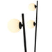 Artcraft - AC10046BK - LED Floor Lamp - Cortina - Black, Brushed Brass