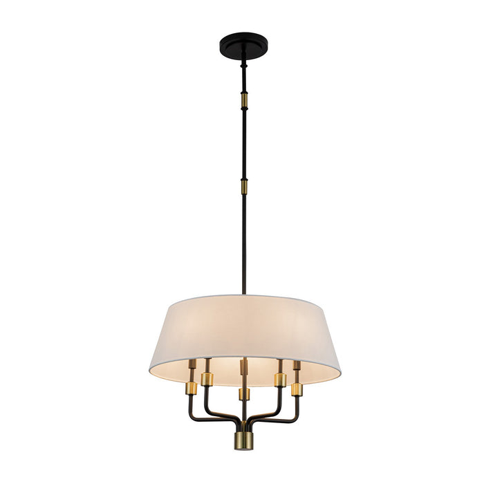 Artcraft - AC12035BB - Five Light Pendant - Providence - Black, Brushed Brass
