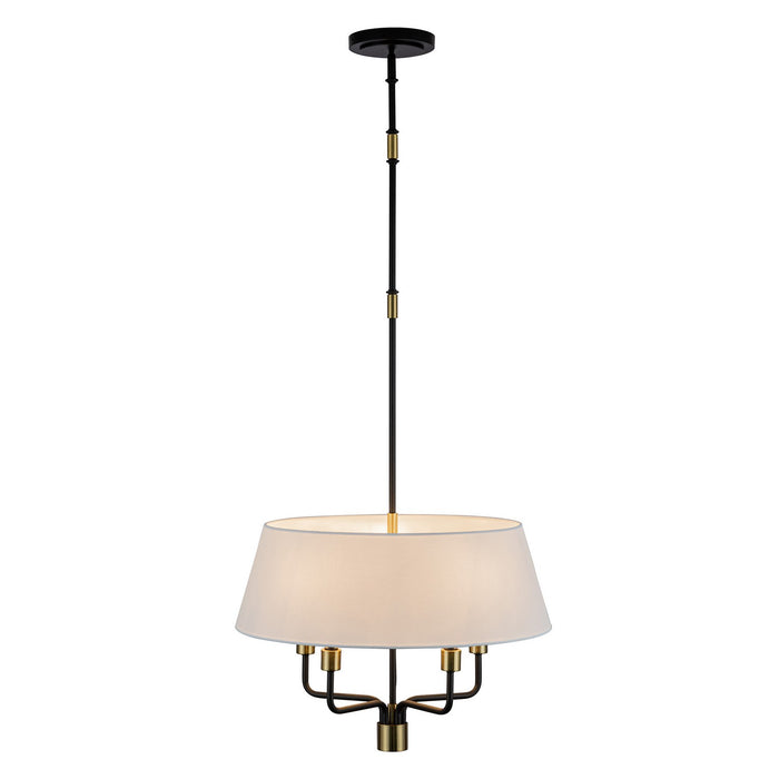 Artcraft - AC12035BB - Five Light Pendant - Providence - Black, Brushed Brass