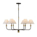 Artcraft - AC12036BB - Six Light Chandelier - Providence - Black, Brushed Brass