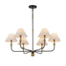 Artcraft - AC12036BB - Six Light Chandelier - Providence - Black, Brushed Brass