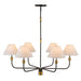 Artcraft - AC12036BB - Six Light Chandelier - Providence - Black, Brushed Brass