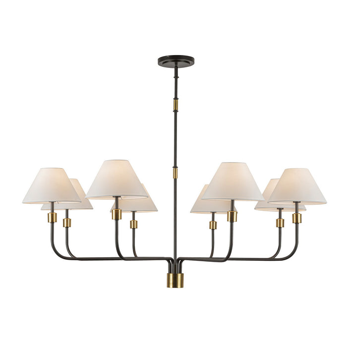 Artcraft - AC12038BB - Eight Light Chandelier - Providence - Black, Brushed Brass
