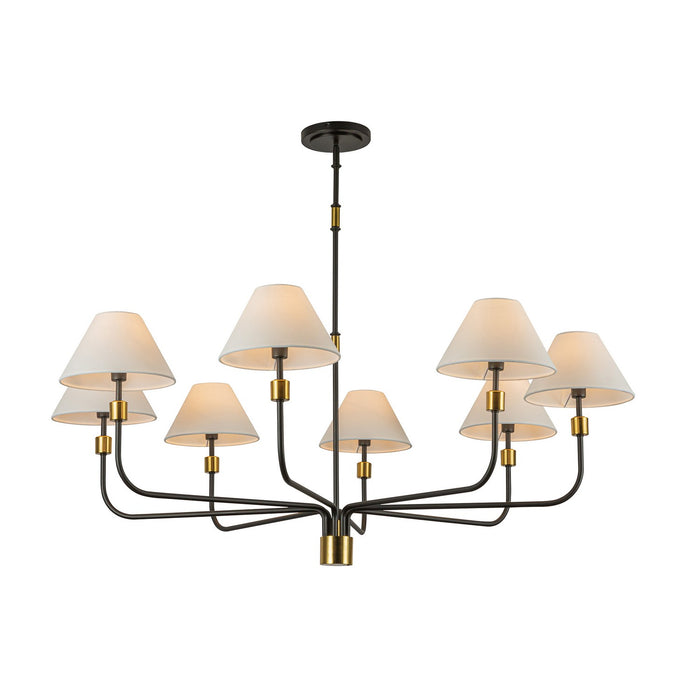 Artcraft - AC12038BB - Eight Light Chandelier - Providence - Black, Brushed Brass