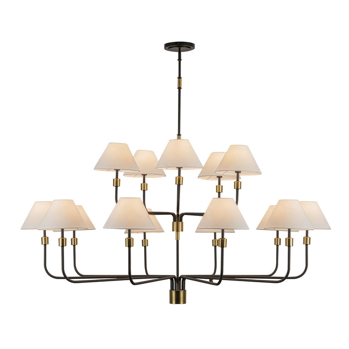 Artcraft - AC12039BB - 15 Light Chandelier - Providence - Black, Brushed Brass