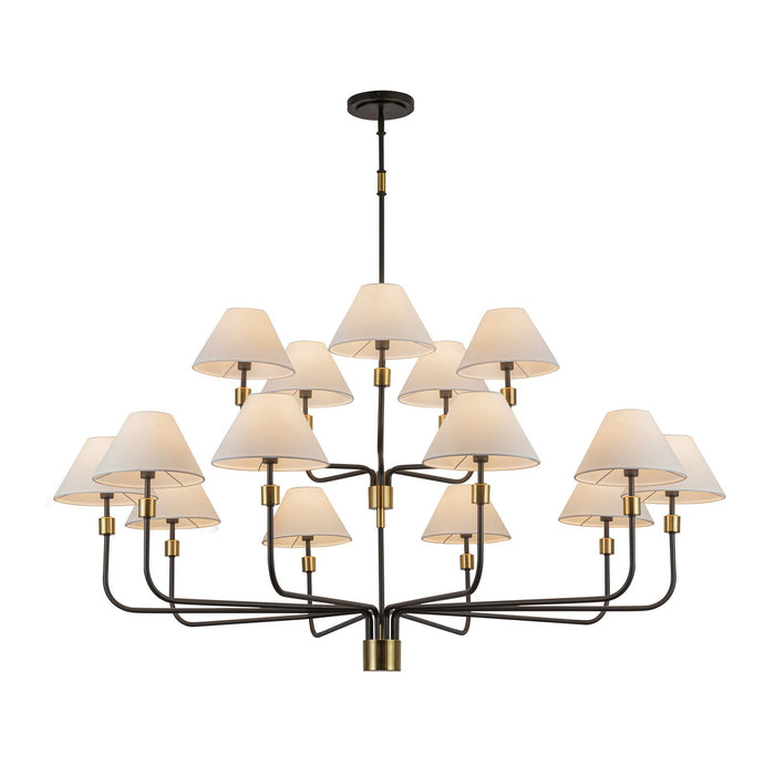 Artcraft - AC12039BB - 15 Light Chandelier - Providence - Black, Brushed Brass