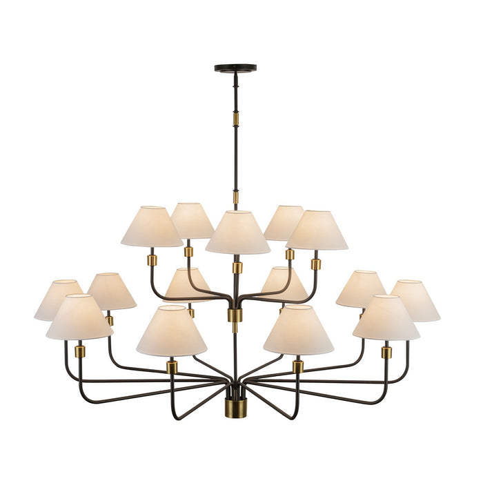 Artcraft - AC12039BB - 15 Light Chandelier - Providence - Black, Brushed Brass